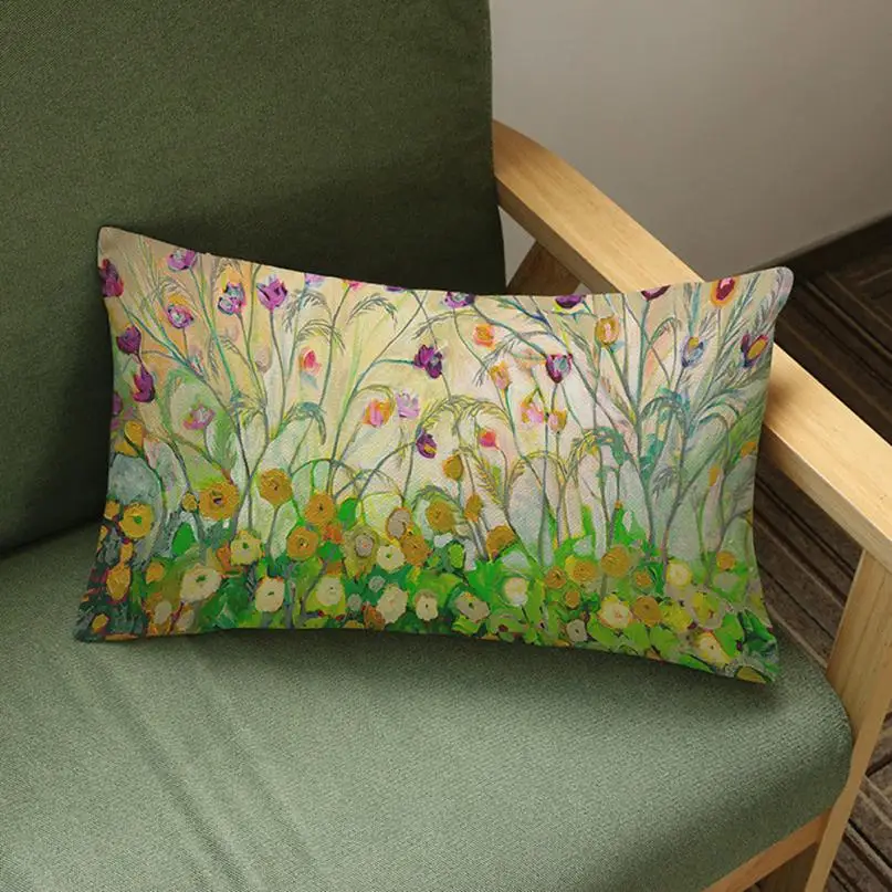 Декоративные диванные подушки для дивана с цветочным принтом смайлик cuscini sedie x30320