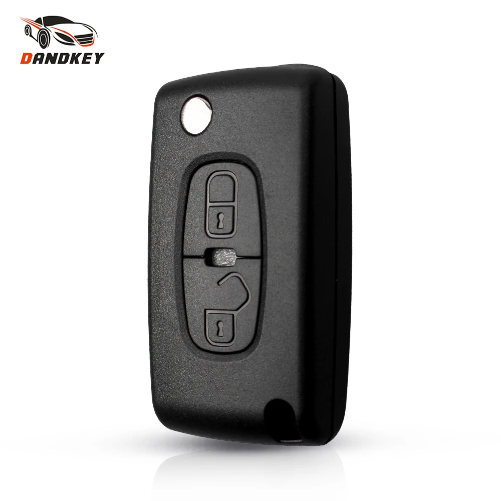 

Dandkey For Peugeot 4007 ET 4008 For Citroen C-Crosser C4 Aircross Key 2 Buttons Flip Remote Key Shell Fob Case MIT-11R blade