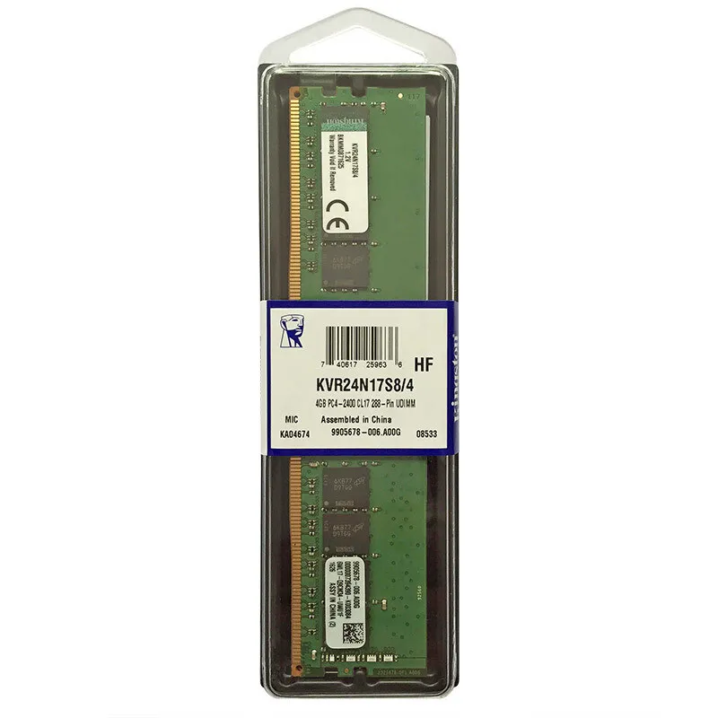 Kingston оригинальный DDR4 2400 МГц 4 GB 8 памяти Intel игровой Оперативная память ПК высокое