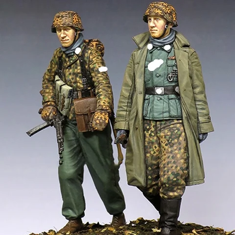 1/35 солдат с 4 различными головками набор из смолы GK Военный стиль во время wii без
