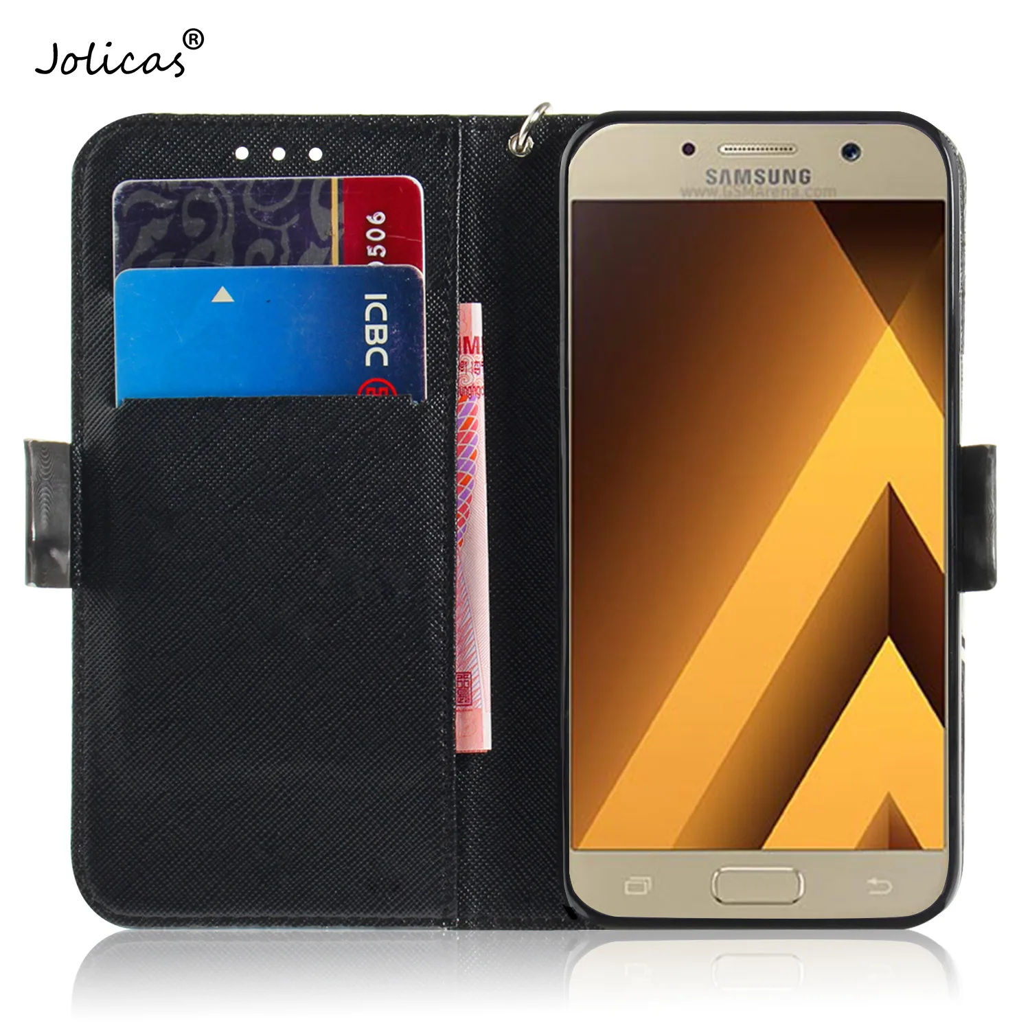 Чехол книжка из искусственной кожи с леопардовым принтом для samsung A5 2017 Etui Galaxy capa