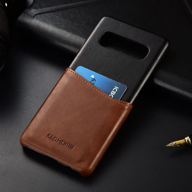 Чехол из натуральной кожи для Samsung S10 KEZiHOME два цвета|Бамперы| |