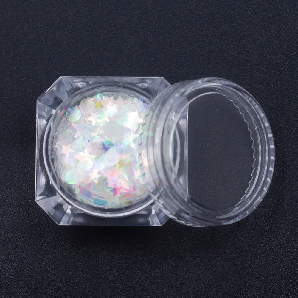 Голографические ногти Русалочки для маникюра и педикюра с блестками 3D звездами