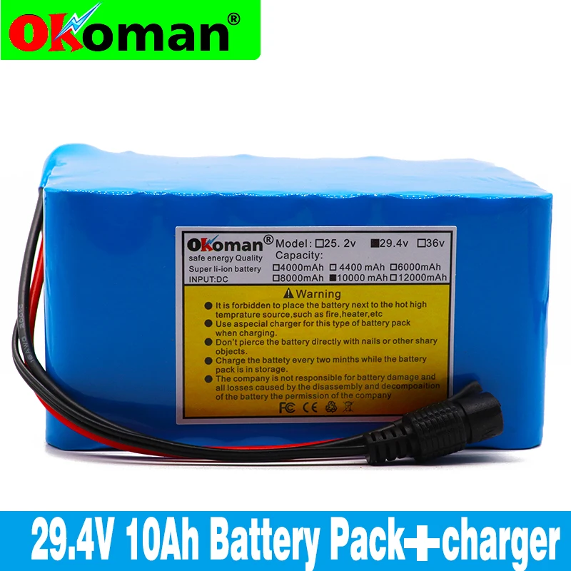 Аккумулятор высокой емкости 24 v 10ah 7S5P 15A BMS 250 w 29 4 V 10000 mAh аккумулятор для мотора