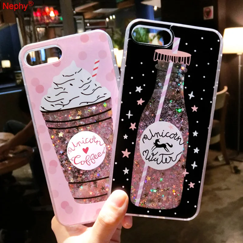 Милый силиконовый чехол для телефона Nephy с жидким песком iPhone X 10 XS Max XR 6 s 7 8 Plus 6Plus