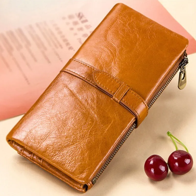 Новинка 2019 Женский кошелек женские кошельки из натуральной кожи Длинный для