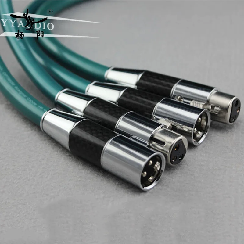 YYAUDIO 1 пара ортофон Hifi XLR кабель чистый OCC аудио с высококачественным углеродным