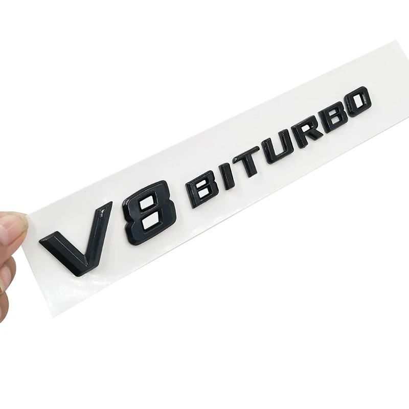 3D Автомобильная Наклейка ABS V12 V8 BITURBO логотип эмблема значок задняя сторона авто