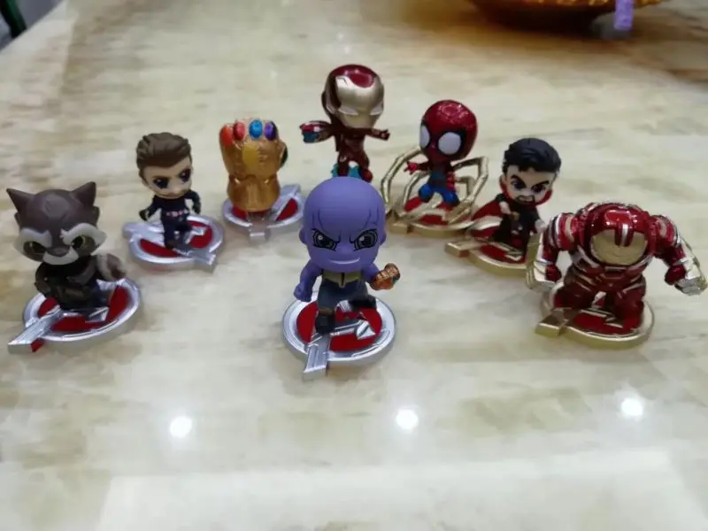 8 шт./компл. Marvel Мстители Бесконечность война Милый Железный Паук халкбастер