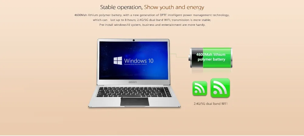 Ноутбук с диагональю 14,1 дюйма и ОС Windows 10 Intel celeron N3450 Apollo Lake 4 ГБ/64 Гб EMMC+ SSD M.2 128 ГБ/256 ГБ на выбор, четыре ядра FHD
