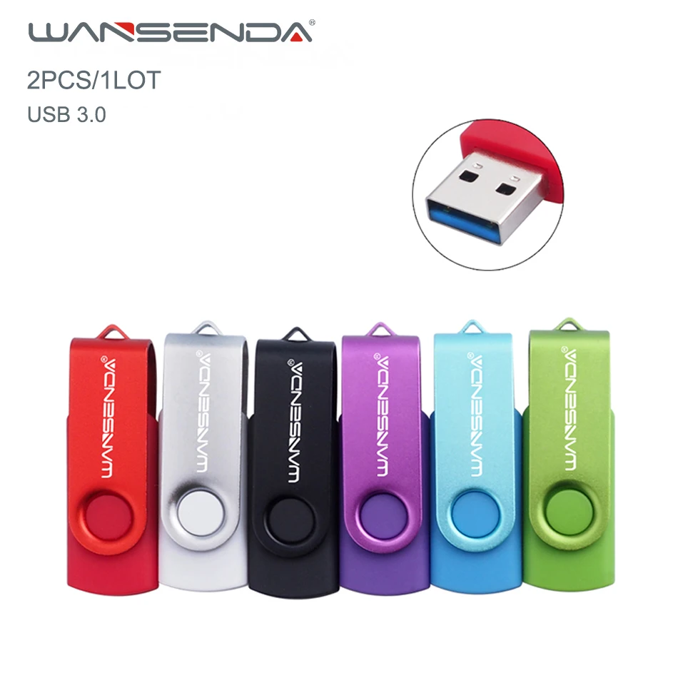 Мини-флеш-накопитель Wansenda USB 3 0 цветной флеш-накопитель 64 ГБ 32 16 8 4 качественный