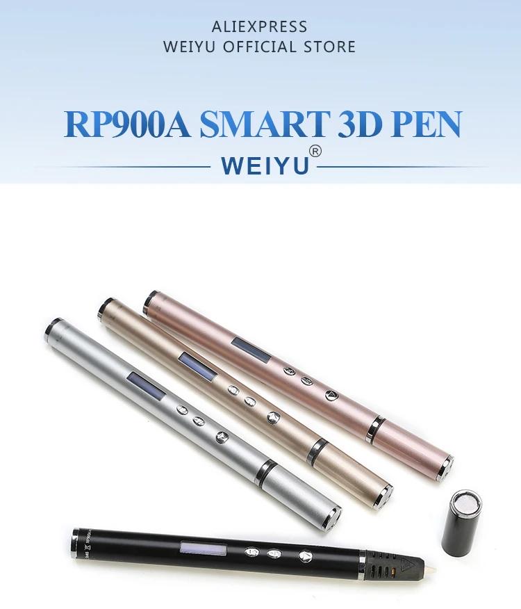 Weiyu последние RP900A 3D печать Ручка Поддержка ABS/PLA нити детская креативная игрушка подарок дизайн 3D Ручка для рисования DIY дизайн