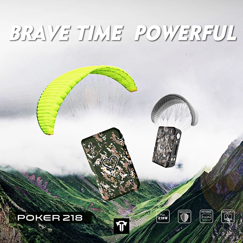 Оригинальная электронная сигарета Teslacigs Poker 218 TC бокс-мод мощность Вт испаритель