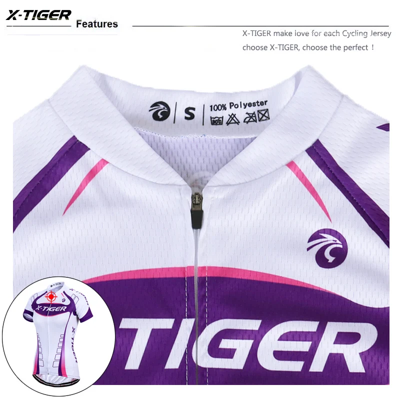 Женские майки для велоспорта X-Tiger, велосипедная одежда, летняя одежда для гонок, велосипедная одежда, Ropa Ciclismo, одежда для велоспорта, костюм для езды на горном велосипеде