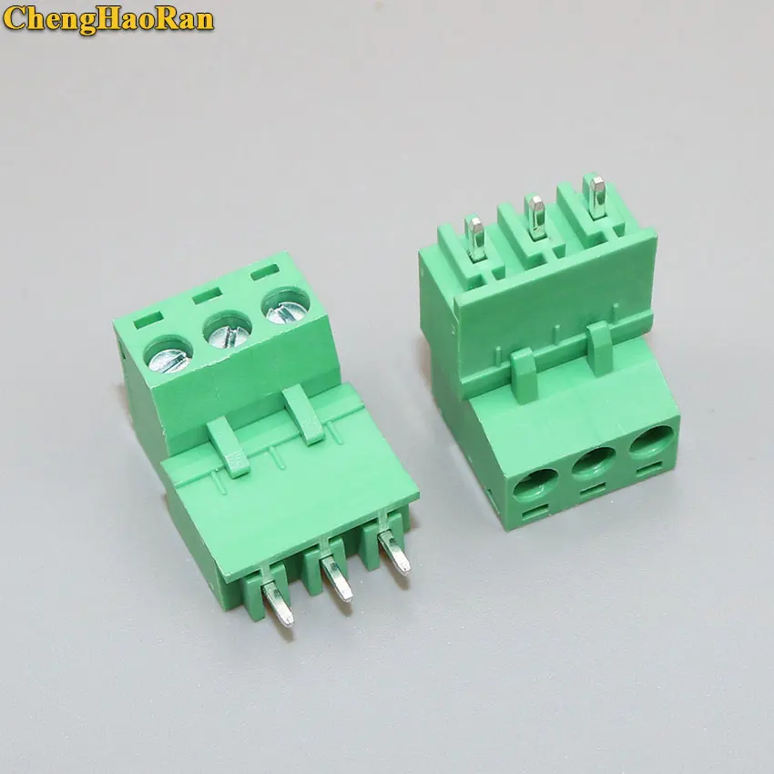 ChengHaoRan Pitch 5.08mm 2P 3P Screw Plug-in PCB Terminal Block Close Straight Pin male/female Pluggable Connector | Обустройство