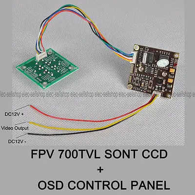 FPV 700TVL Sony Super HAD II CCD WDR плата мини RC камера + OSD панель управления 3 6 мм объектив для