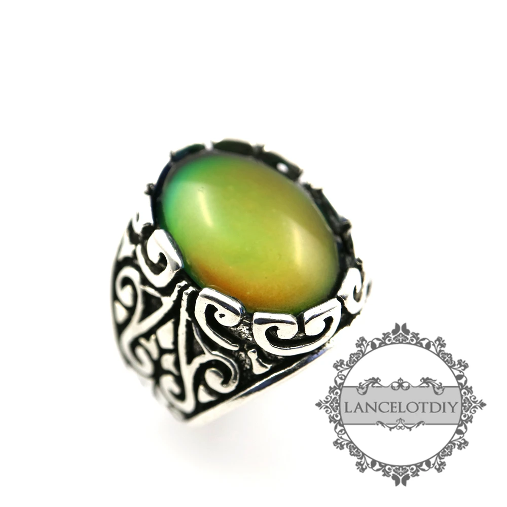 Винтажный стиль овальный кабошон старинное серебро бронзовый цвет меняющее