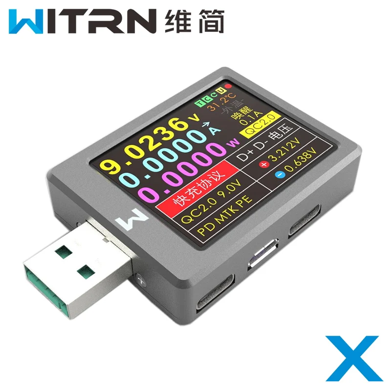 QC4+PD3.02.0 PPS Fast Charging Protocol Capacity of USB Tester for WITRN-X-MFI Current Voltmeter