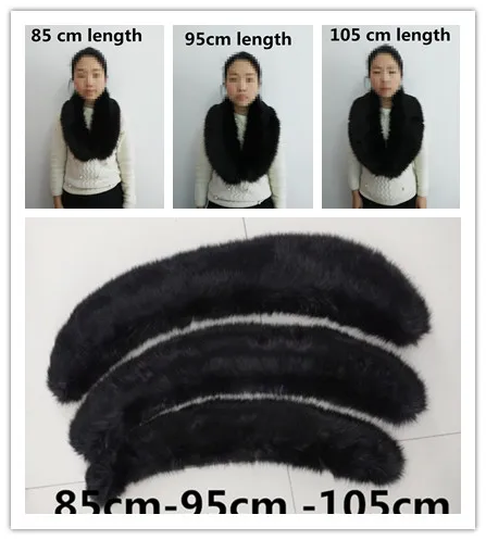 Осенне зимний женский воротник из искусственного лисьего меха и енота с