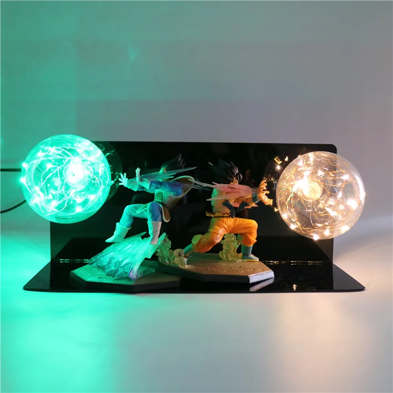 GY Dragon Ball Z 3D лампа детские фигурки DIY светодиодный Сон Гоку против Вегета аниме модель luminaria детский ночной Светильник для спальни - Испускаемый цвет: GY