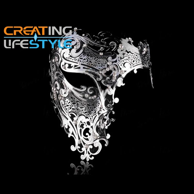 Бесплатная доставка серебро Черное золото 3 цвета Фантом лазерная резка маска