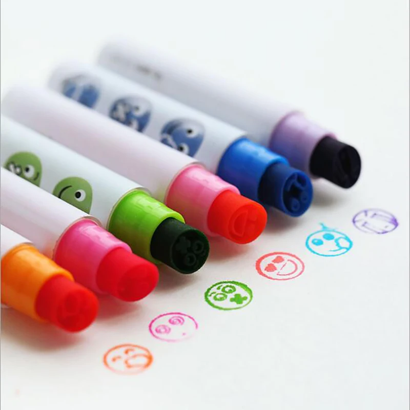 6 шт./лот видов цветов креативная ручка-уплотнитель акварельные маркеры милые