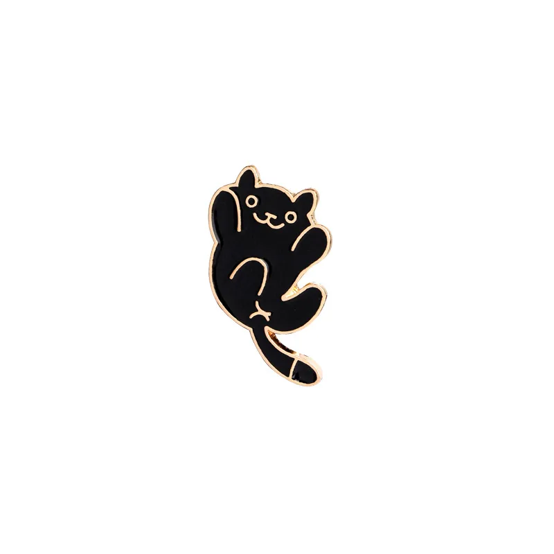 4 Style Hot Fashion Creative Cute Mini Cat Metal Brooch Enamel Pin Cartoon Funny Animal Brooches Denim Hat Clothes Badge Pins | Украшения и