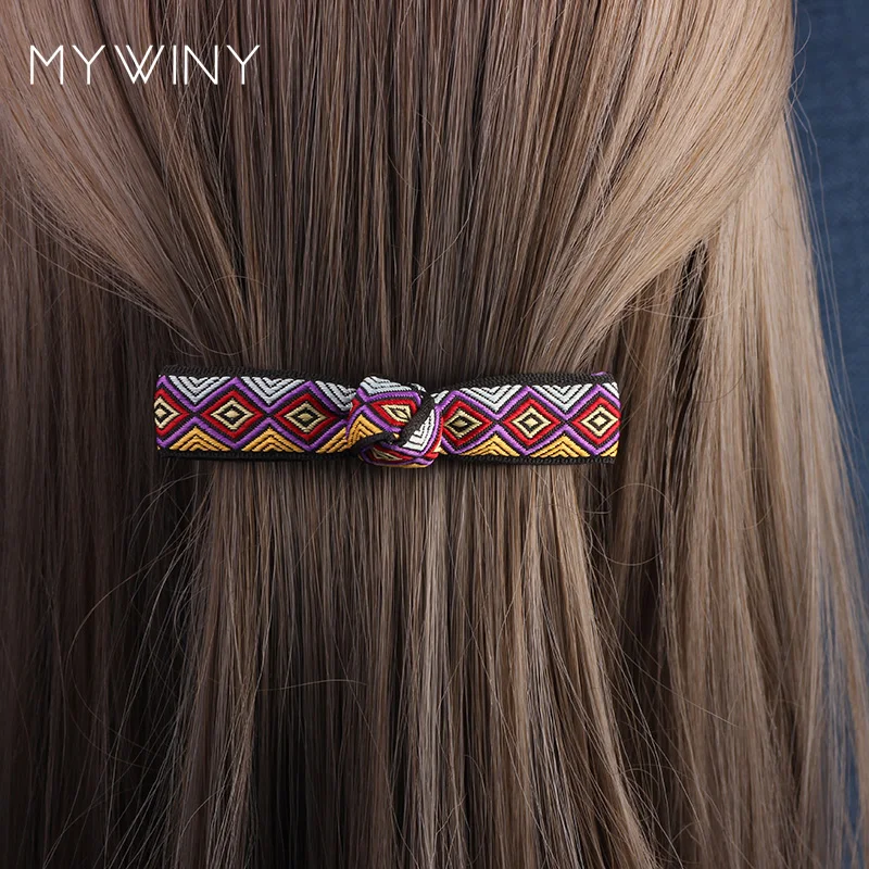 Grain designFashion embroidery ethnic hair clip colorful fabric vintage jewelry |