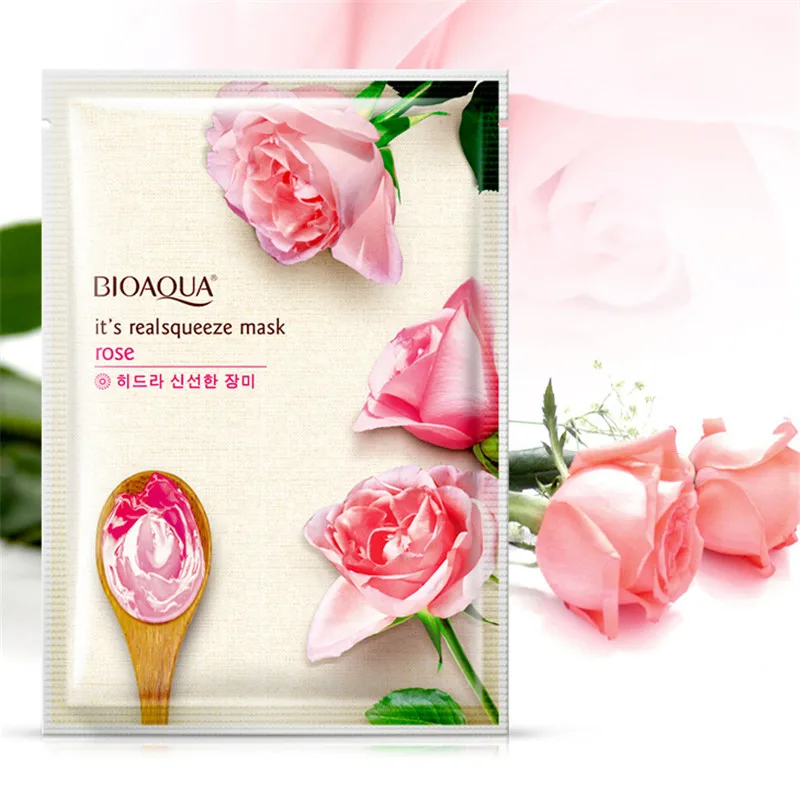 Маска для лица BIOAQUA Rose 5 шт. плавное увлажнение маска контроль жирности