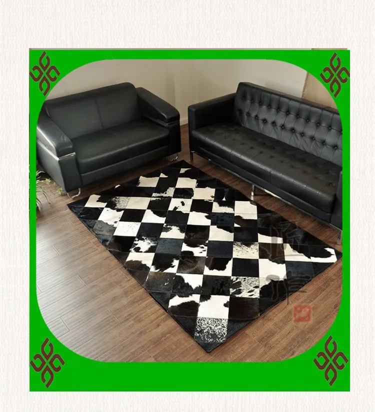 

2018 free shipping 1 piece 100% natural genuine cowhide felt ball rug