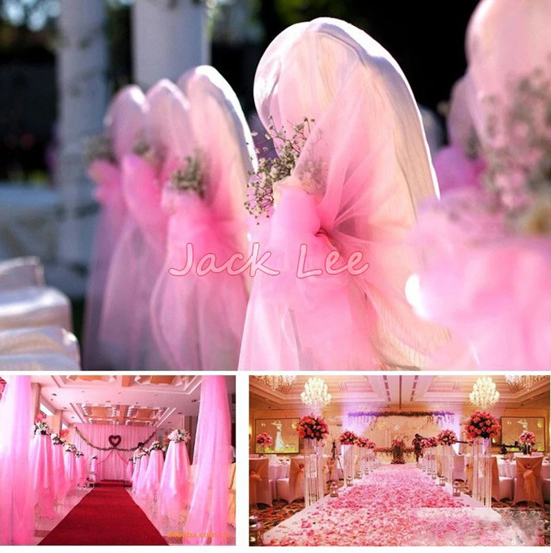 HAOCHU 0 75 м ширина * 20 длинная ткань из органзы прозрачная органза тюль в рулоне