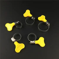 6pcslot homebrew pipe clamp fit 6mm o d 44mm o d tube plastic handle stainless steel butterfly hose clamp