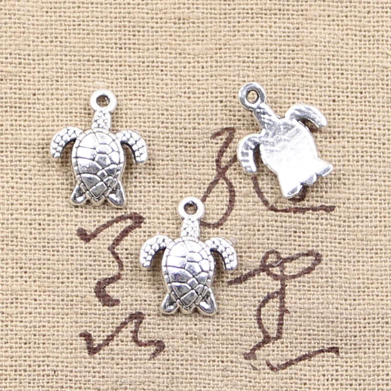 15 шт. подвеска в античном стиле х12 мм|charm turtle|making pendantturtle charms |