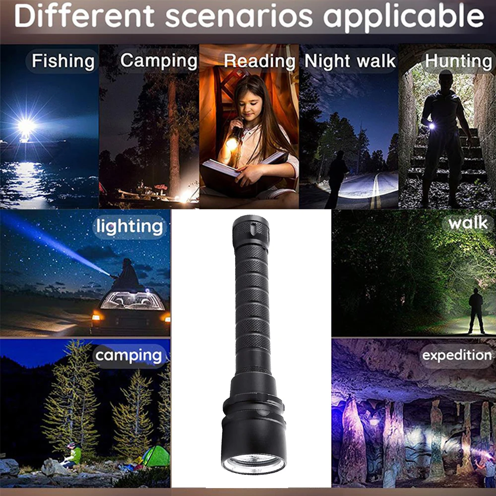 5000LM Портативный с аквалангом светодиодный вспышка для подводного погружения и