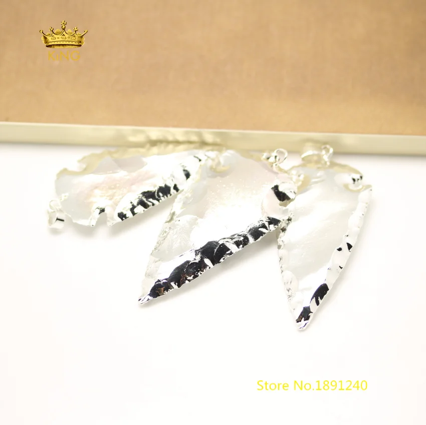 5 шт черный турмалин гальванизированная Серебристая Медь Бисероплетение