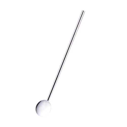 Colorful Reusable Stainless Steel Drinking Straws Spoon Tea Filter Coffee Beer Carbonator Stirring Tools Drinkware Accessories - Цвет: B Spoon Silver
