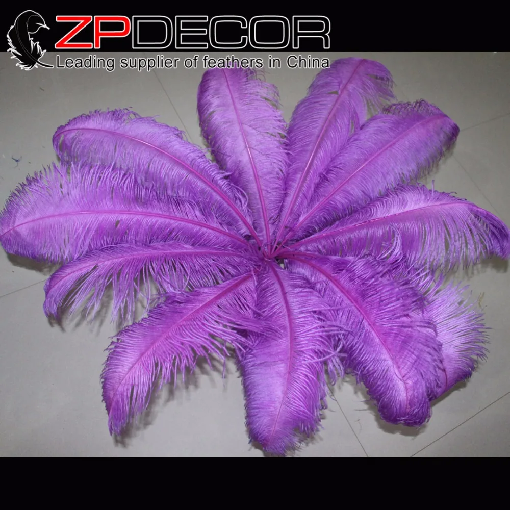 

Zpdecoration 100 шт./лот 65-70 см (26-28 дюймов) ручной выбор свадебного стола, украшения, AAA Качество, фиолетовое страусиное перо
