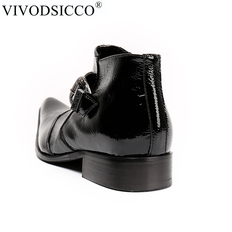 VIVODSICCO Роскошные модные модельные вечерние мужские туфли Мужские из натуральной