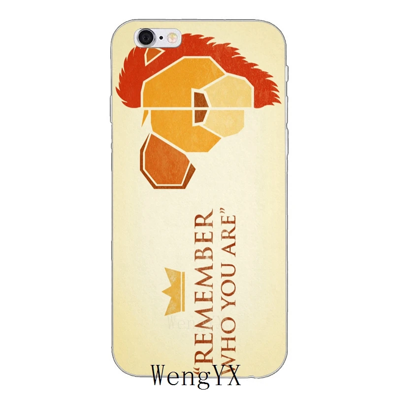Сверхтонкий Мягкий чехол из ТПУ с изображением короля льва Simba для iPhone 4, 4S, 5, 5S, 5c, SE, 6, 6s, 7, 8 plus, X, XR, XS Max - Цвет: Who-You-Are-A-16