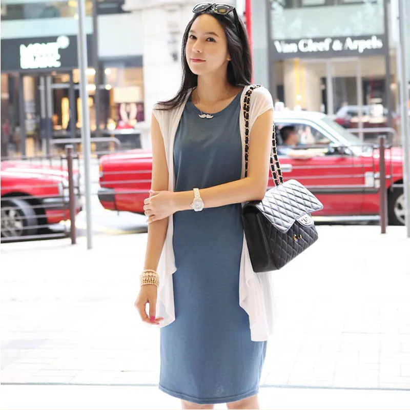Мода 2 Шт. Maternity Dress Плюс Размер Одежда Для Беременных Летняя Свободные Платья