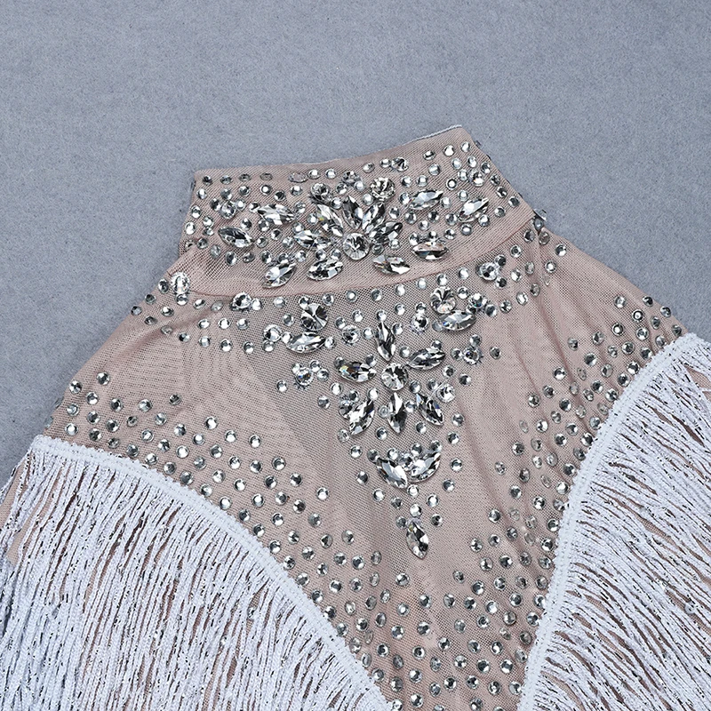 Женское многослойное платье INDRESSME элегантное праздничное с бахромой и