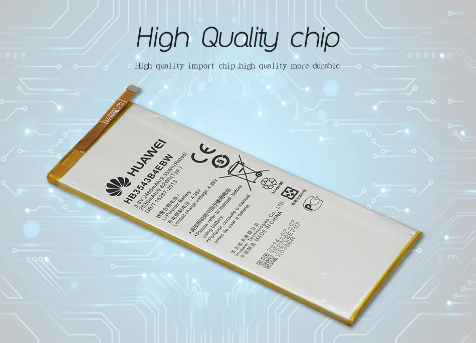 Hua Wei аккумулятор для телефона HB3543B4EBW для huawei Ascend P7 L07 L09 L00 L10 L05 L11 2460 мАч Сменные Аккумуляторы Бесплатные инструменты