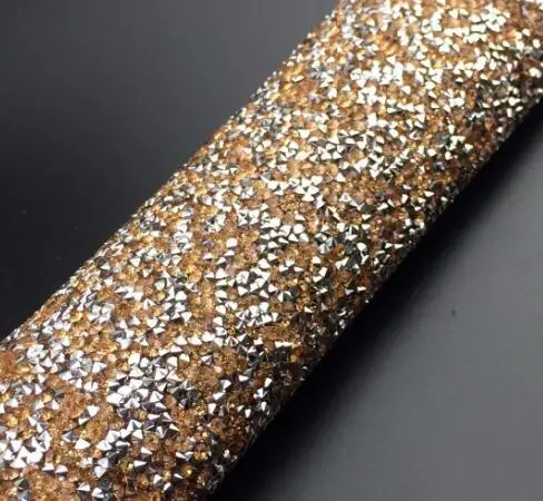topaz with silver Серебряные стразы для отделки, 1 шт./лот, 24*20 см/лист, Серебряные стразы с прозрачным кольцом, свадебные украшения, букет невесты - Цвет: topaz with silver