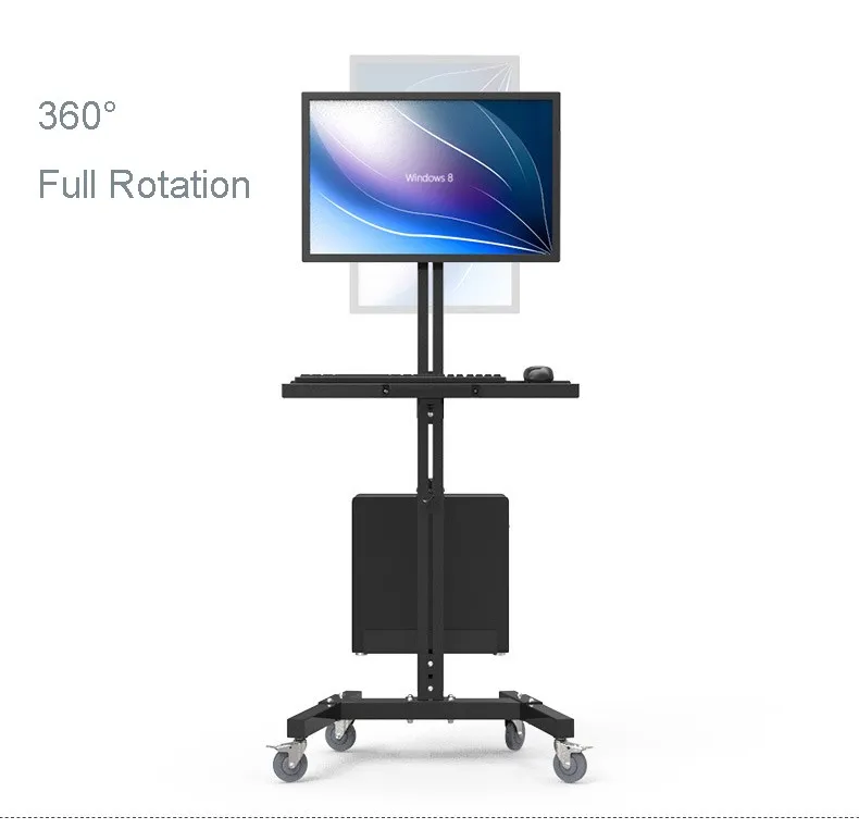 

Moving Sit-Stand Desk Workstation TV Mount PS Stand Medical Equipment Trolley Computer Host Keyboard Holder Bracket