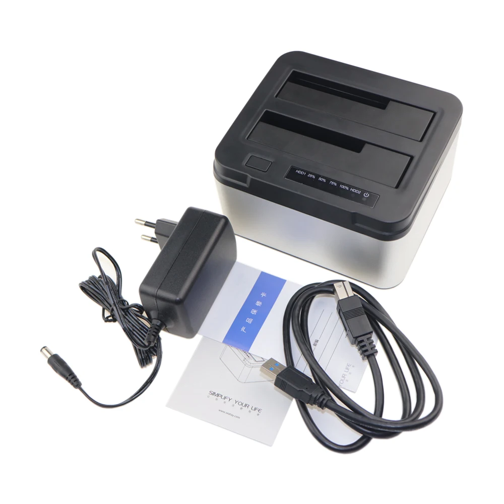 Алюминиевый двойной отсек USB 3 0 на SATA внешний жесткий диск Док станция с