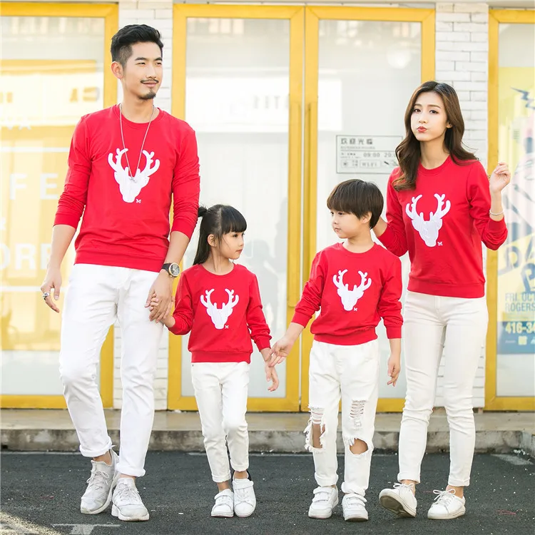 Moose Фея Рождество семейная одежда пижамы олень папы для мамы и дочки мальчик