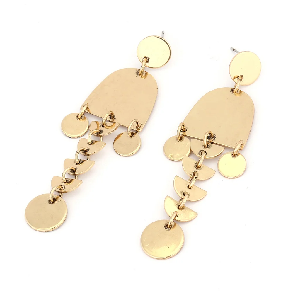 OSHUER Popular Now Ethnic Vintage Leaf Drop Dangle Earrings for Women Antique Gold-color Jewelry | Украшения и аксессуары