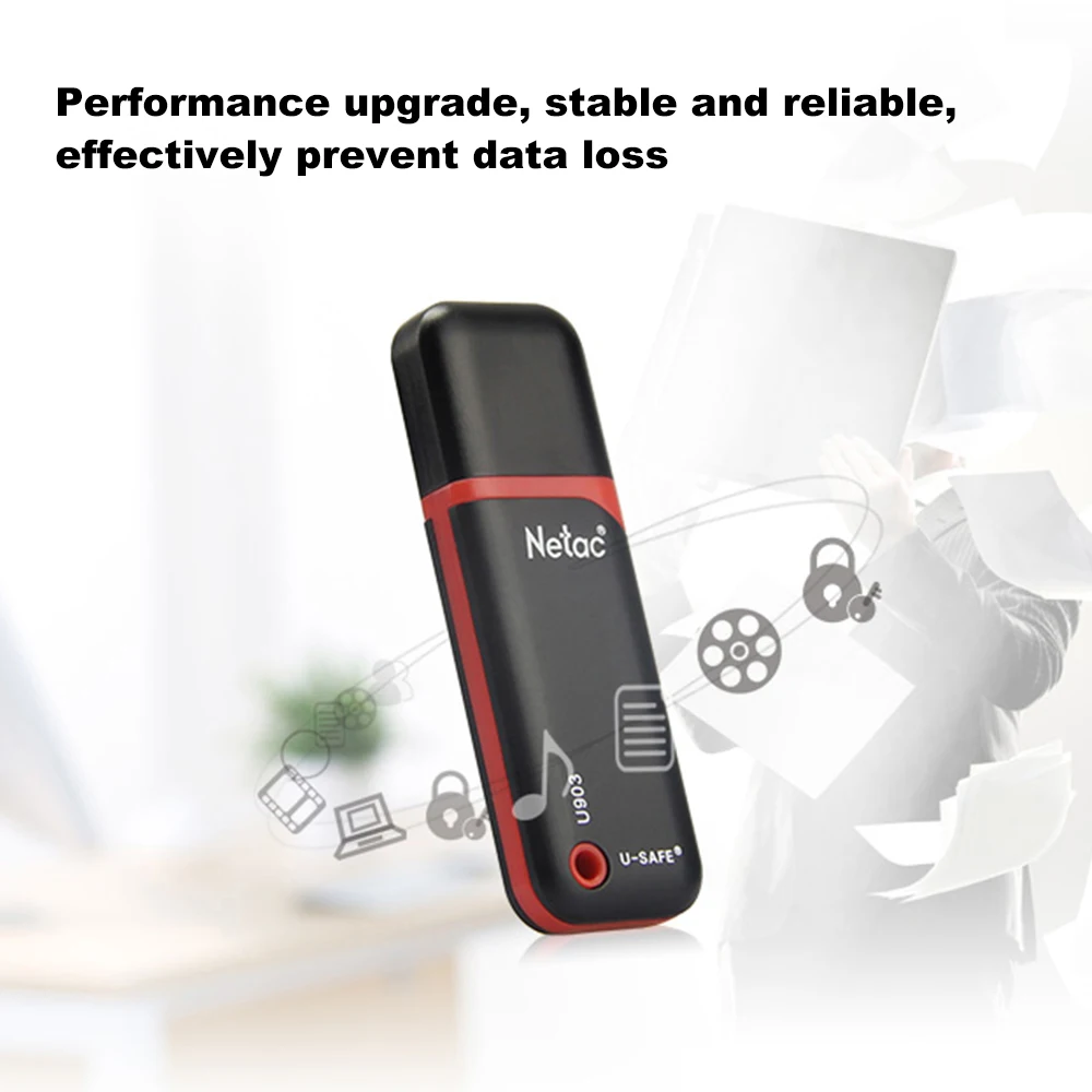 Netac U903 флеш-диск USB 2,0 8 ГБ 16 ГБ 32 ГБ 64 ГБ флеш-накопитель карта памяти высокоскоростной флеш-накопитель Пластиковый накопитель