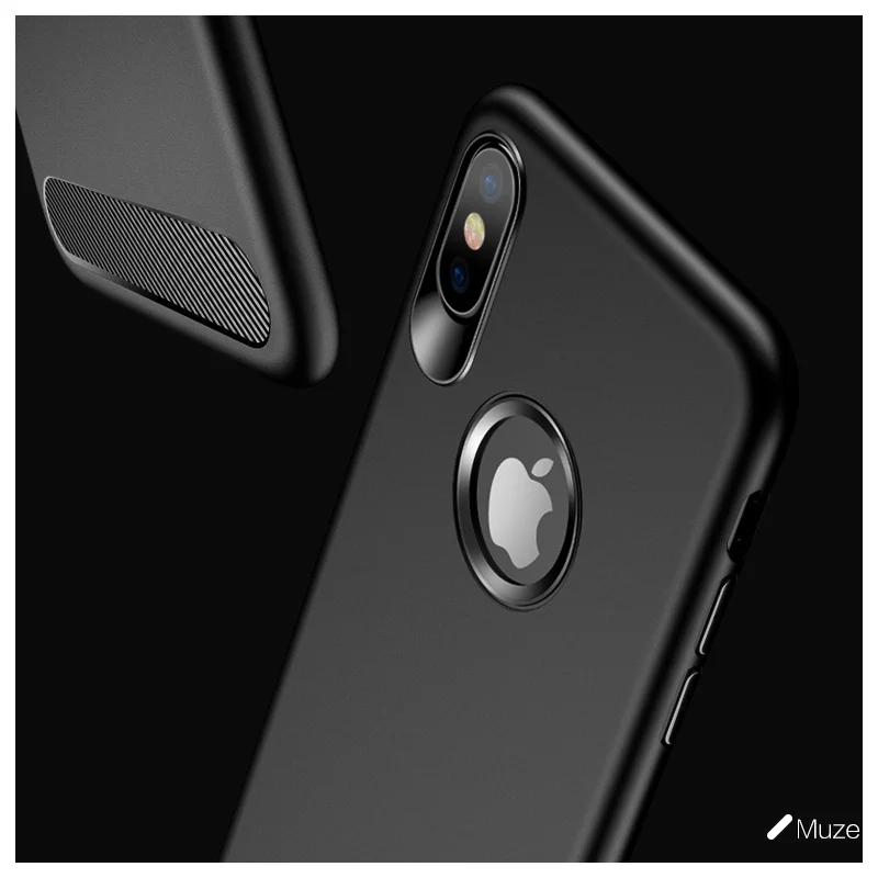USAMS For iPhone X Case Muze Series TPU Protection Phone for (Ten) 5.8 inch - Black |