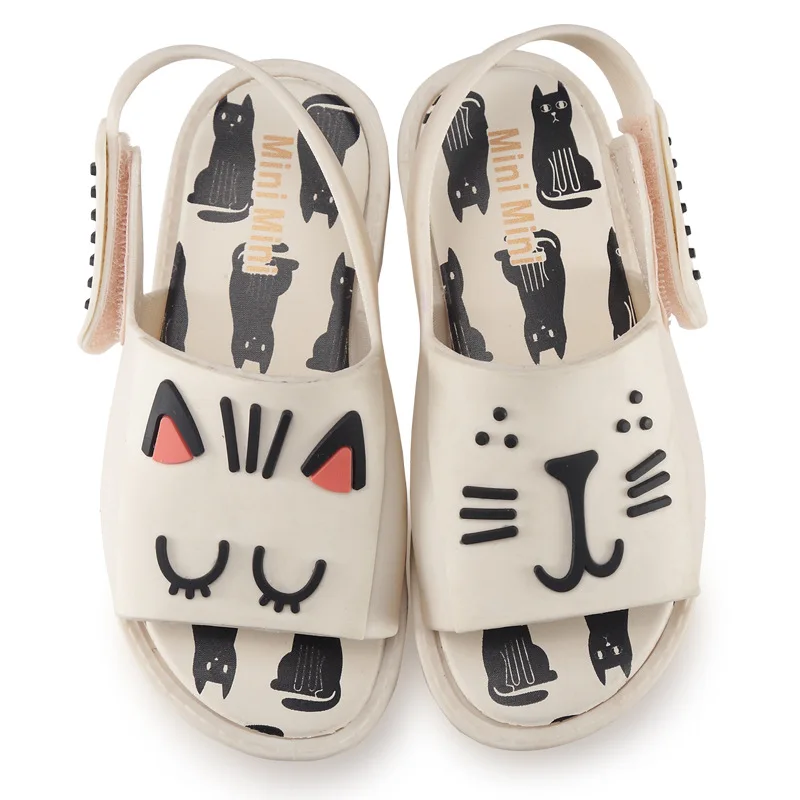 2017 Kids Shoes Girls Boys Sandals Children's Mini Cartoon Cat Butterfly Non-slip Princess Jelly Candy Smell Unisex |